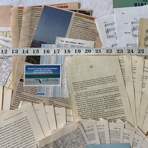 Over 50 vintage book pages for junk journals and paper crafts. Great variety! - Picture 4 of 16